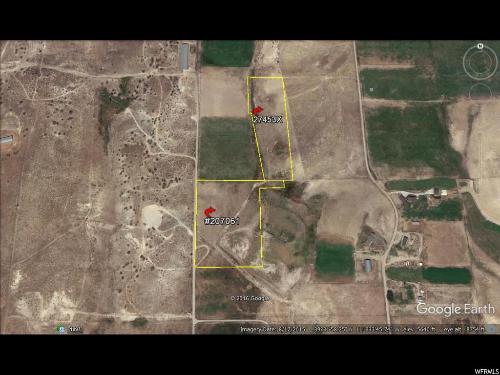 Moroni, Utah Located NE of Moroni. Beautiful 12.6 acre Parcel. Prime Residential building lot/Estate for small Farm or Ranch. Limited access. 2 tax ID #'s comprise the acreage count.