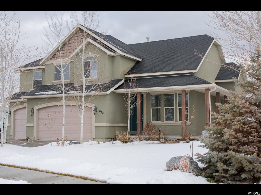 832 N BUFFALO DR W Saratoga Springs, Utah PRICE JUST REDUCED! Move into instant equity! Beautiful, move in ready home with room to grow right next to a park for kids to play. 5 bedrooms on the top story with laundry chute, wide hallways, a partially finished basement for additional bedrooms or large family room, and is plumbed for a bathroom, kitchen and 2nd laundry. Spacious master suite with separate tub/shower and walk -in closet. Central vacuum system. Oversized garage with extra deep 3rd bay making it a 4 car garage and RV parking with RV AC power box. AC power box for a hot tub. Separate office or formal living off entry way. Incredible Mount Timpanogas views from the backyard and master/kitchen/living room windows. Enjoy your time outside on the front porch, at the gas fire pit, natural gas BBQ connection. Yard has an apple, peach, 2 cherry trees, 4 grape vines, strawberries and an array of perennial flowers - tulips, daffodils, daisies, day lilies, peonies, lavender and hibiscus. Centrally located near Pioneer Crossing, 30 mins to either Salt Lake or Provo, close to grocery/shopping/dining center and the new shopping center by Pioneer Crossing and Redwood. Square footage figures are provided as a courtesy estimate only and were obtained from County Records. Buyer is advised to obtain an independent measurement.