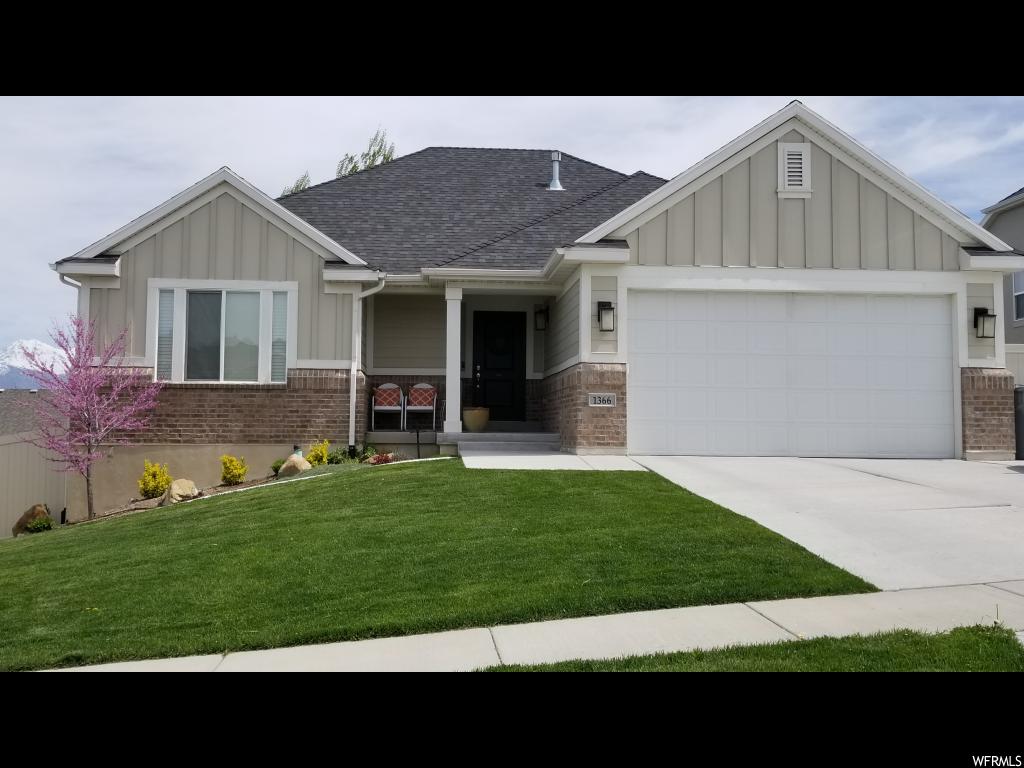 1366 S HILLSIDE DR Saratoga Springs, Utah Check out this beautiful home located in the Saratoga Hills subdivision. The upstairs has high vaulted ceilings with plenty of space to decorate and make it your own. The basement was finished just last year and has a ton of extra storage space and includes wired in surround sound in the family room. Buyer to verify all information.
