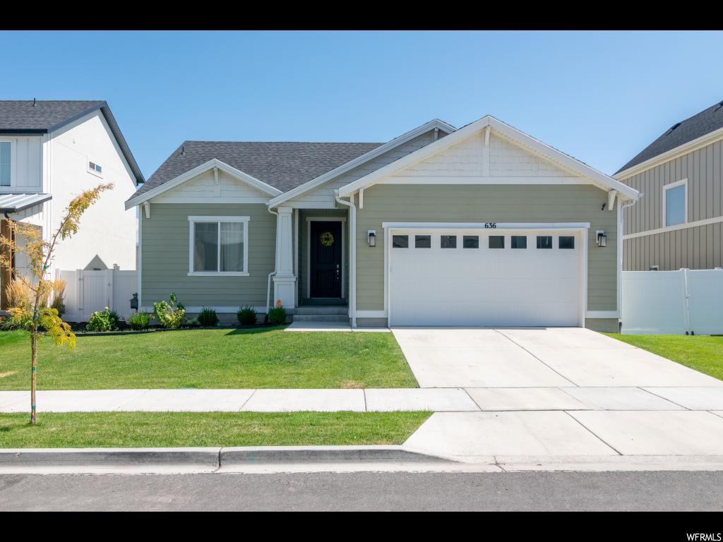 636 S PEACHTREE LN E Saratoga Springs, Utah Granite countertops and laminate flooring in kitchen, nice quality carpet, white clean walls, and a fully fenced backyard. Legacy Farms Community also has a skate park, clubhouse, pool, terrain parks, trails and quick access to 1-15. You won't want to miss out on your opportunity to own this beauty.