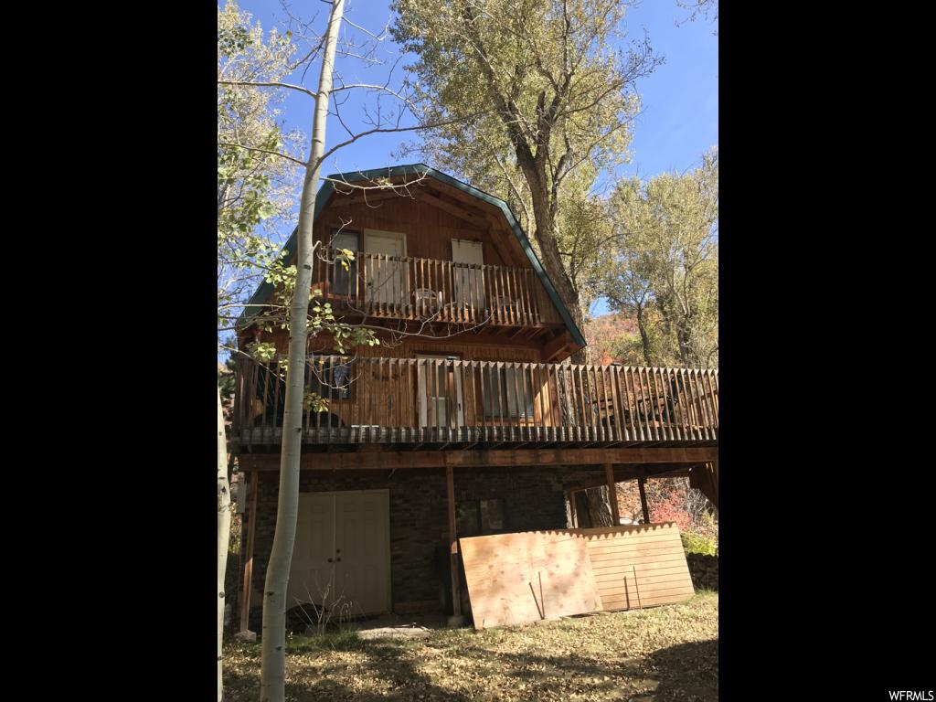 14340 BIRCH DR CRK N E D-32 Fairview, Utah Wow WOW WOW!! This is a fantastic cabin nestled right in the trees along a creek. This cabin has all that you need too have fun in the woods with your family and friends. Look at these amenities: 1000 gallon water tank, electric forced air heat, electric water heater, washer/dryer, vaulted ceiling, nice wrap around deck (approx. 10' X 28" and 8' X 26') in size, basement is framed for more bedrooms or family room. River front with cascading waters over boulders and super views of the stream and water sounds from the cabin and decks. There are trout in the stream and great views of the mountains. Access in the winter is by snowmobile or ATV but a lot of fun in the winter. Upstairs jetted tub is not hooked up but can be done in the future. Some furniture stays with the cabin. Square footage is provided as courtesy estimate only and are taken from county records. Buyers is advised to obtain own independent measurement. Come take a look!