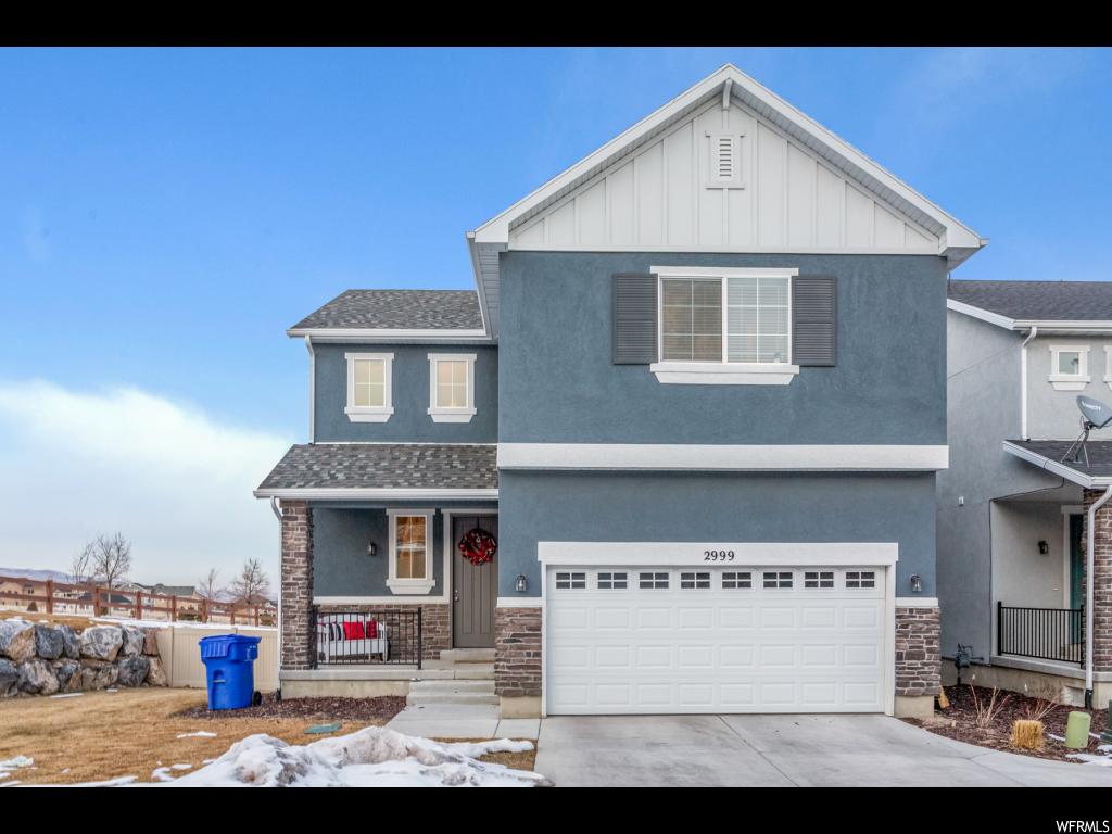 2999 S WILLOW DR Saratoga Springs, Utah Newer 2 story home with a view! Upstairs loft area, laundry, full bath, 2 large bedrooms & a spacious master suite with panoramic mountain views, separate tub/shower and huge walk in closet. Main floor open concept with w/kitchen, dining & large island. Fully finished walk out basement w/1 bedroom, bathroom and large family room and a walkout to a finished yard. Lots of extra storage.Square footage figures are provided as a courtesy estimate only and were obtained from county records. Buyer is advised to obtain an independent measurement.