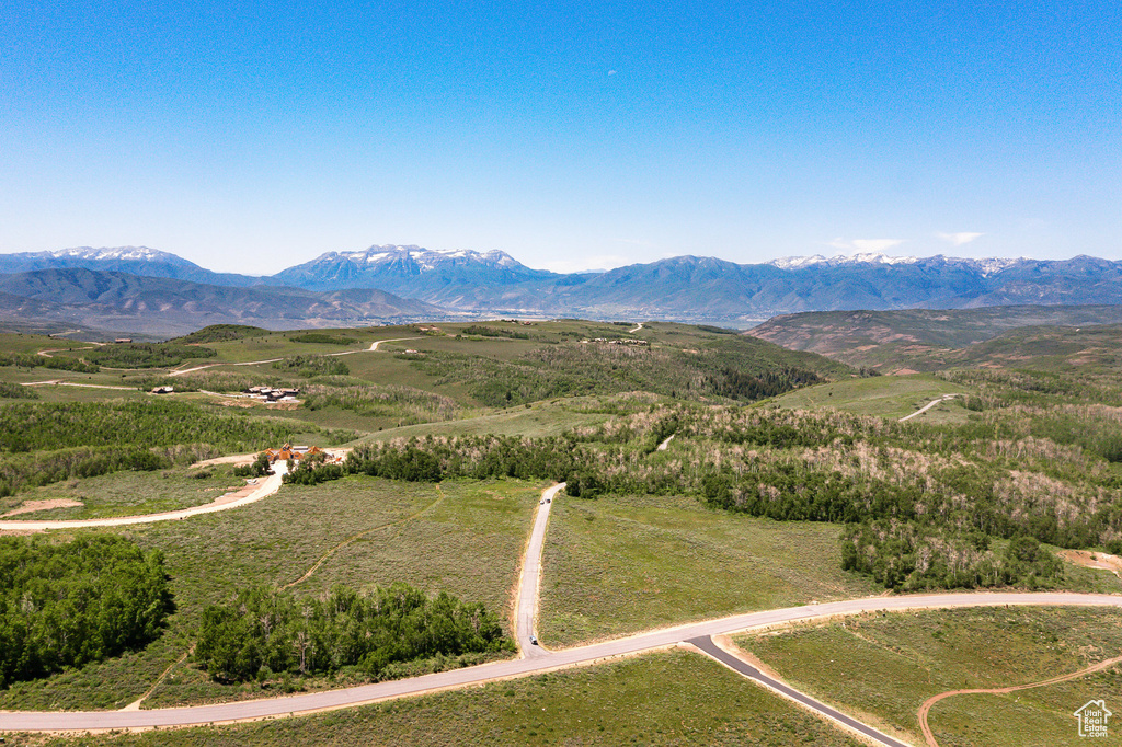 View of mountain feature with a rural view