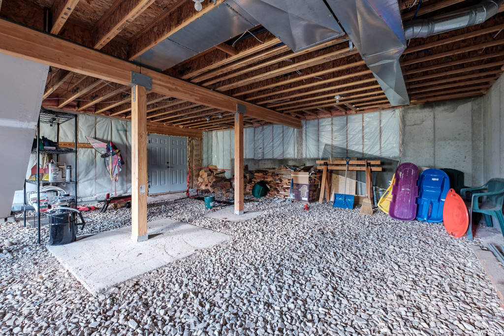 view of basement