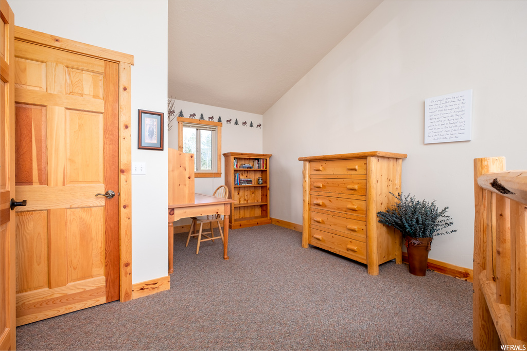 interior space featuring natural light and lofted ceiling