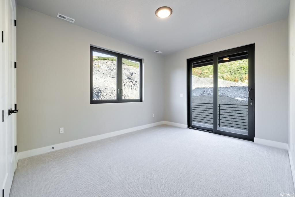 View of carpeted empty room