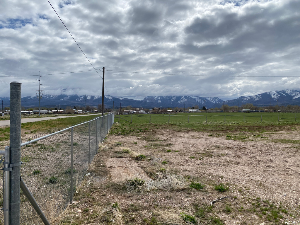 exterior space with a mountain view