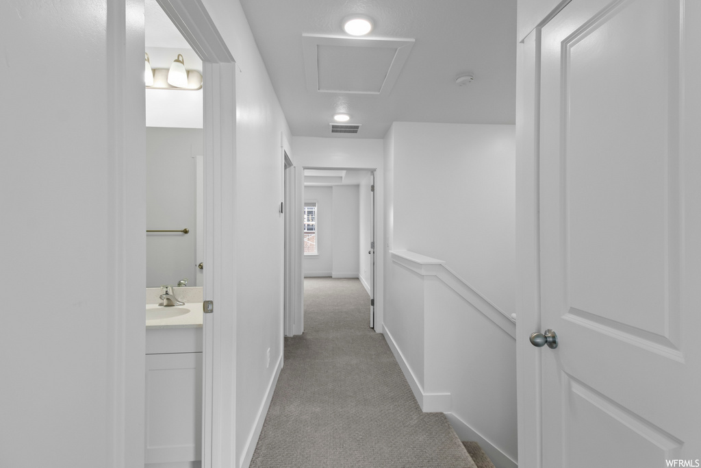 corridor with carpet