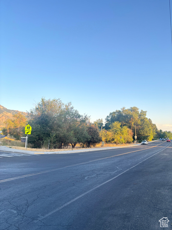 View of street featuring a mountain view