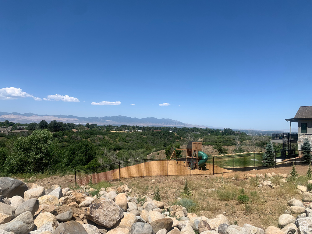 View of property view of mountains