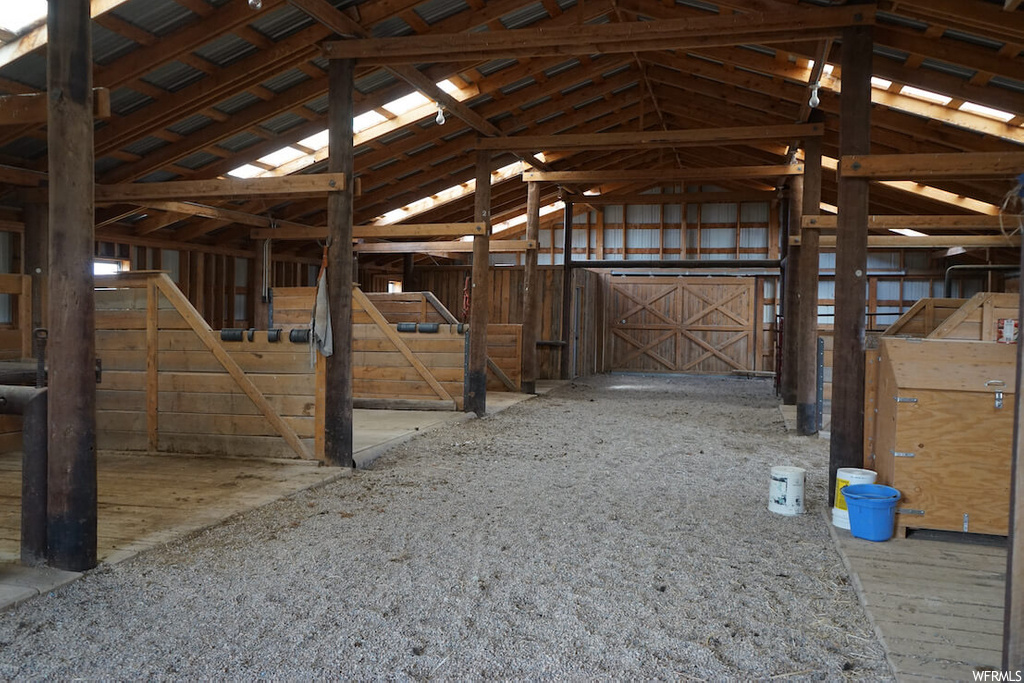 view of horse barn