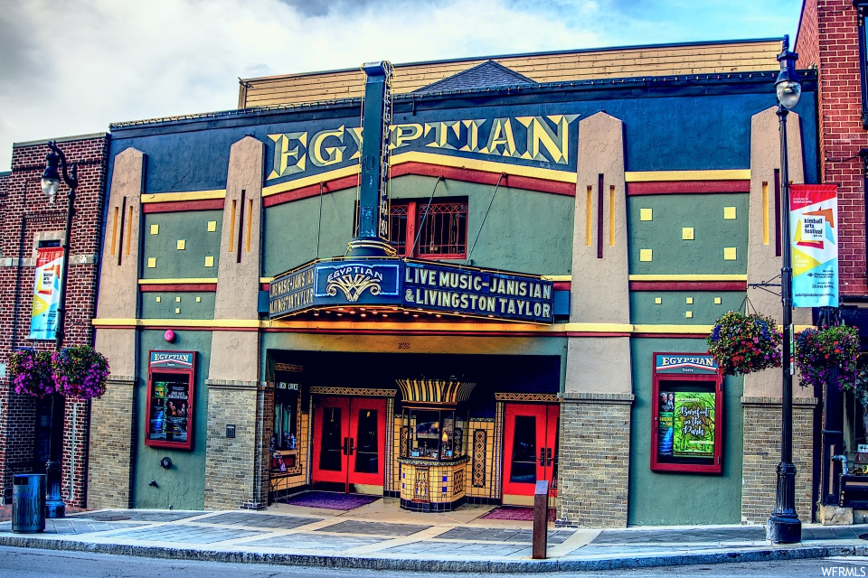 view of building exterior featuring french doors