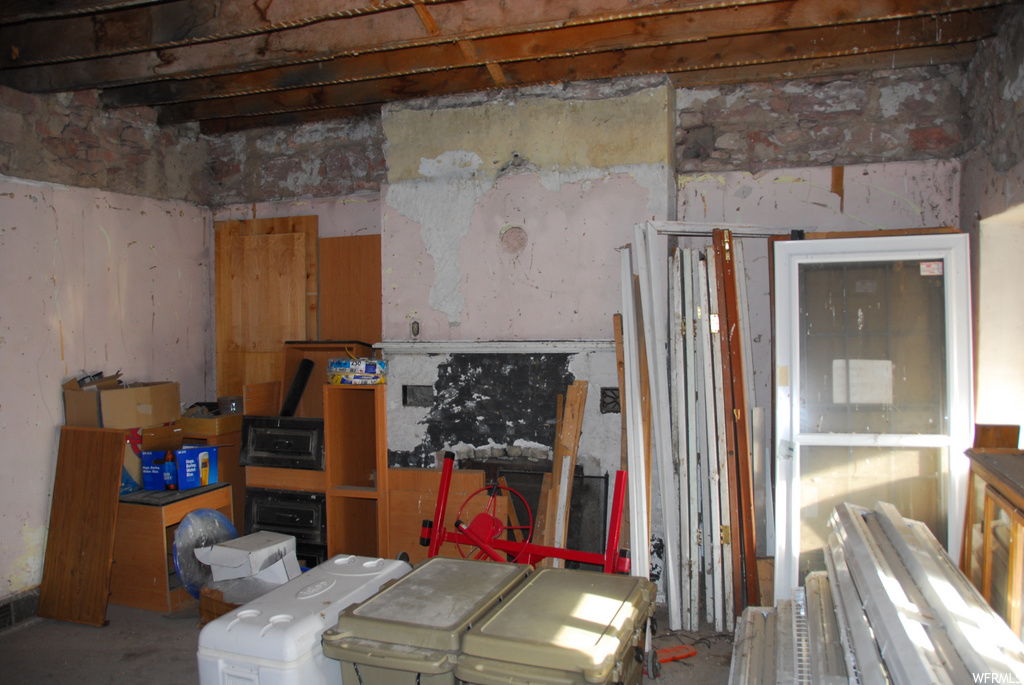 view of basement