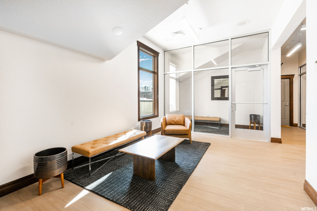 interior space featuring wood-type flooring