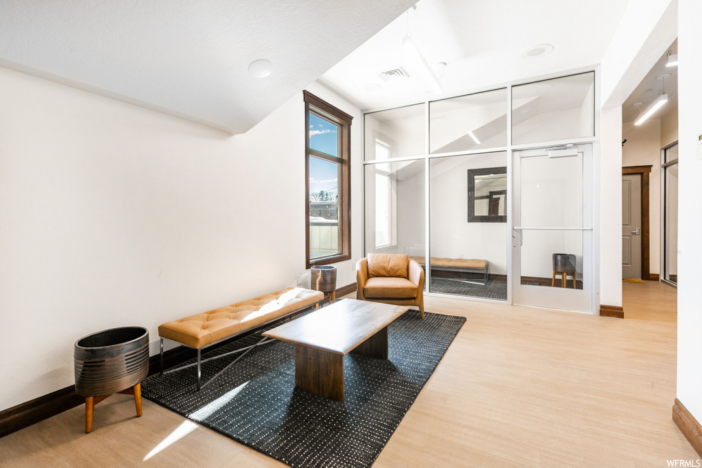 interior space with wood-type flooring