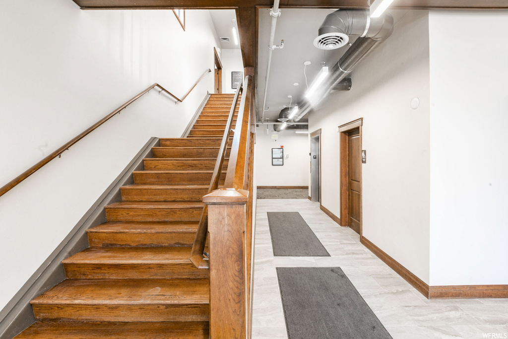 view of stairs