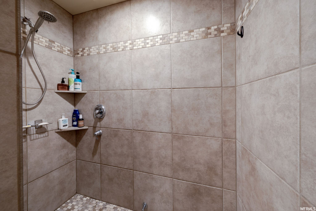 bathroom with a shower