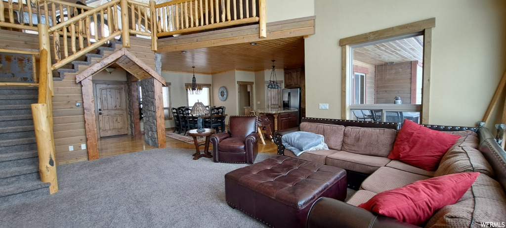 view of hardwood floored living room