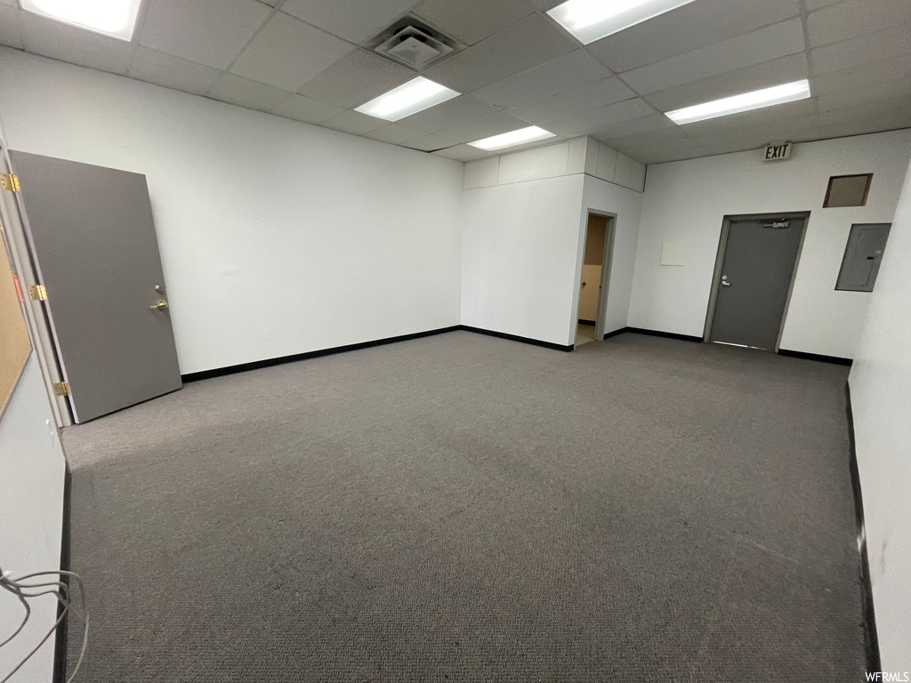 View of carpeted spare room