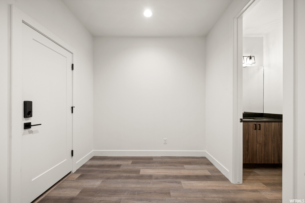 Interior space featuring wood-type flooring