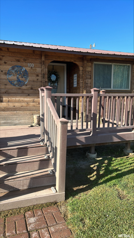 exterior space with a deck