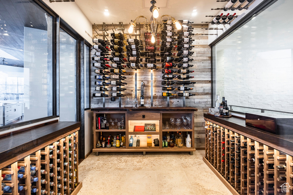 View of wine cellar