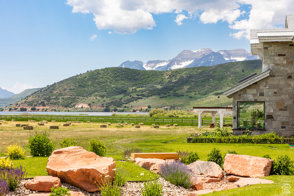 Mountain view featuring rural landscape