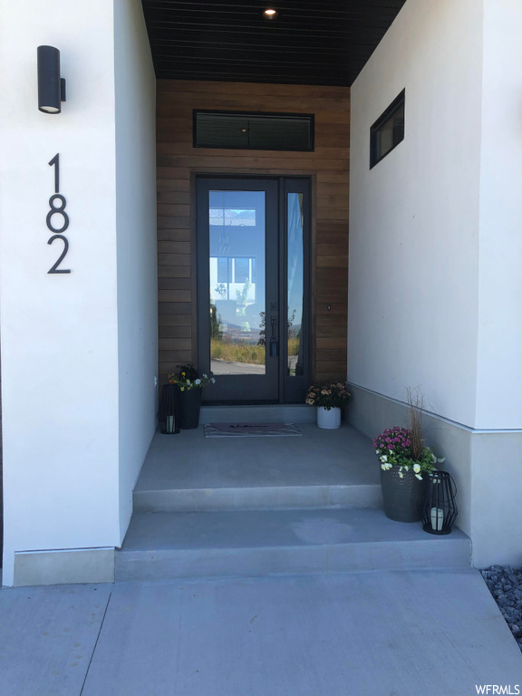View of exterior entry