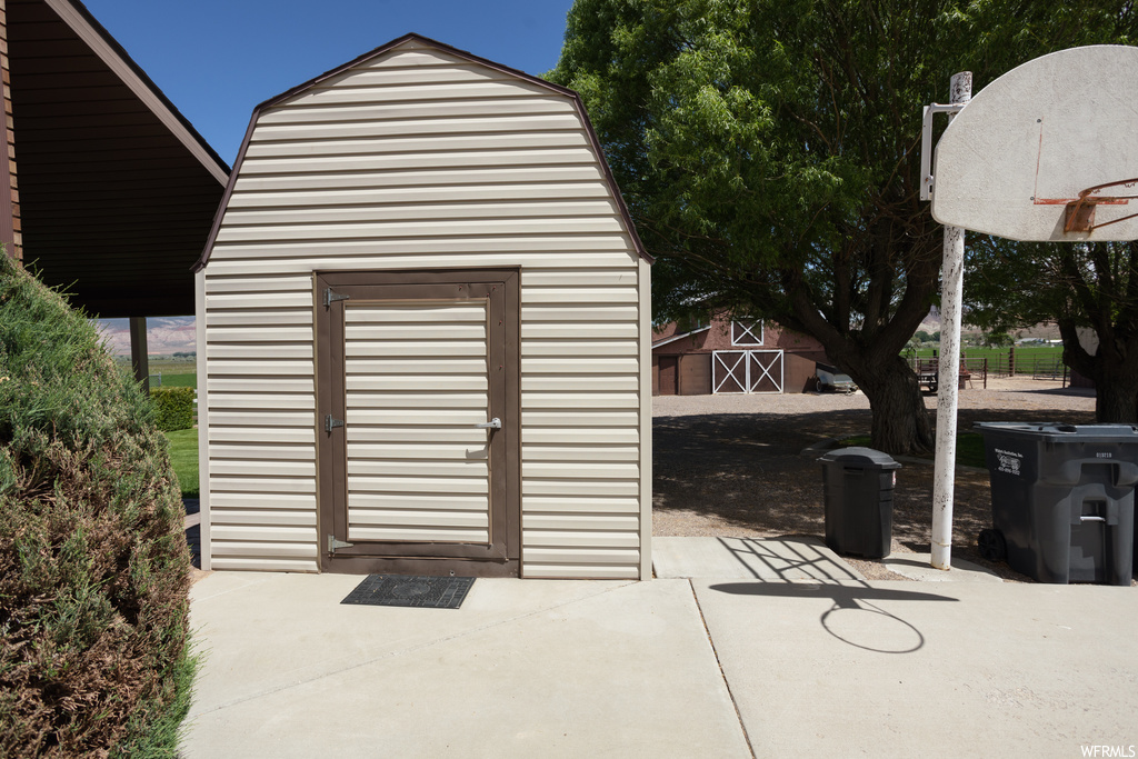 View of outdoor structure