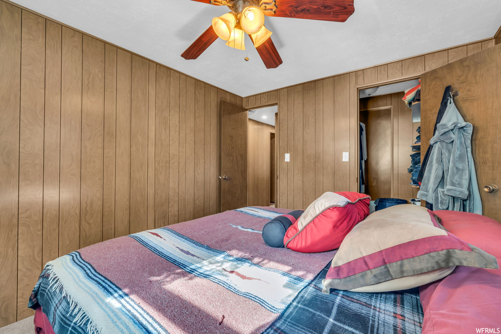 Bedroom with a ceiling fan