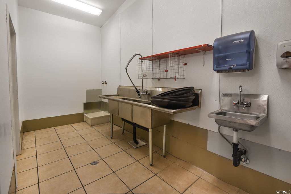 View of tiled office space