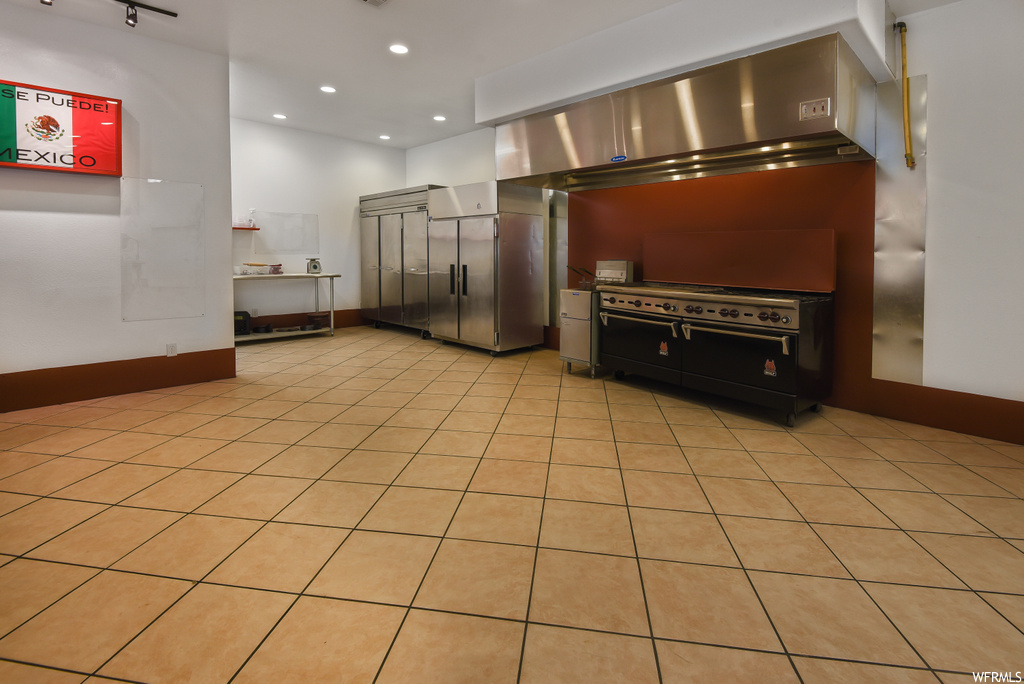 Interior space featuring tile flooring