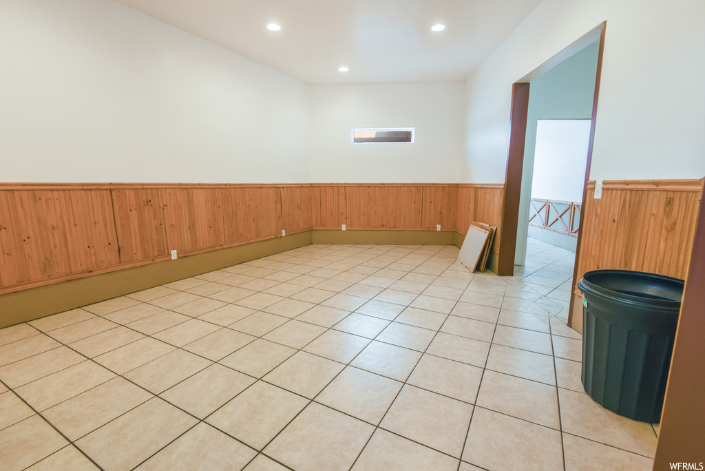 View of tiled spare room