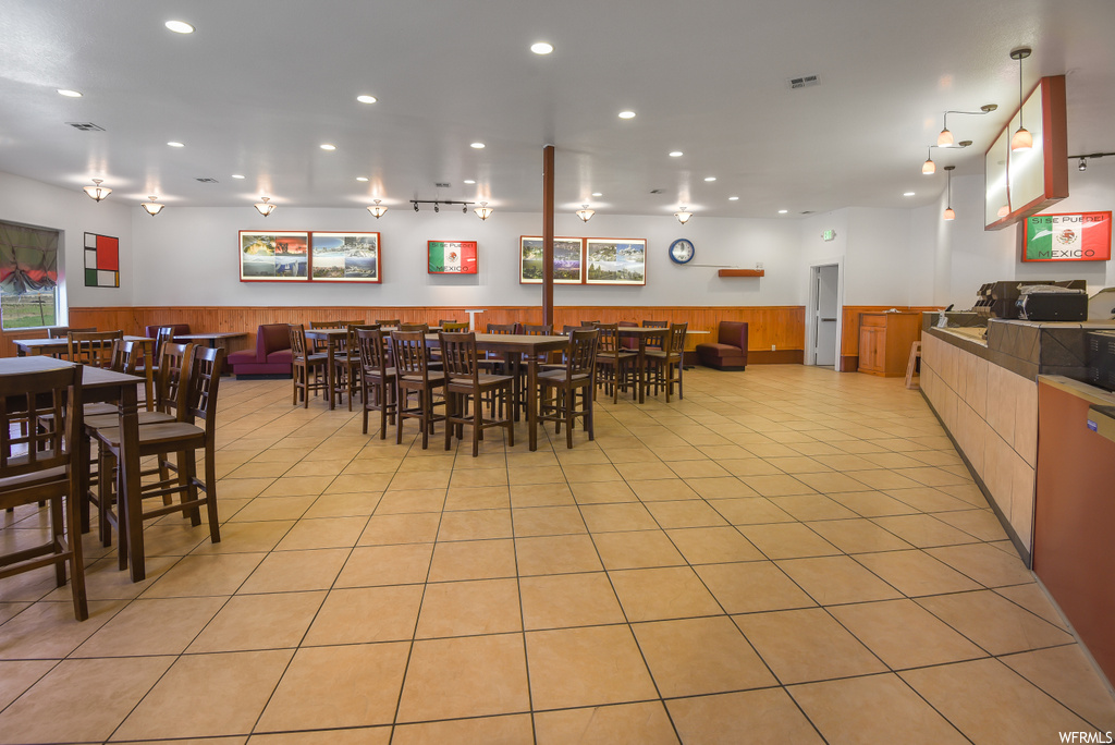 Dining area featuring natural light