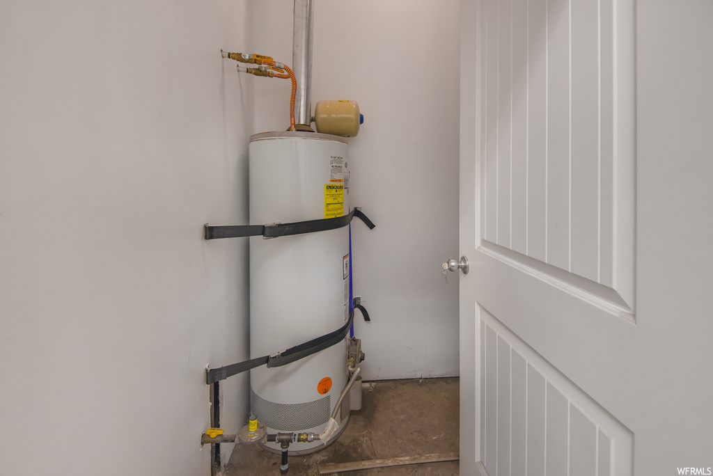 Utility room with water heater