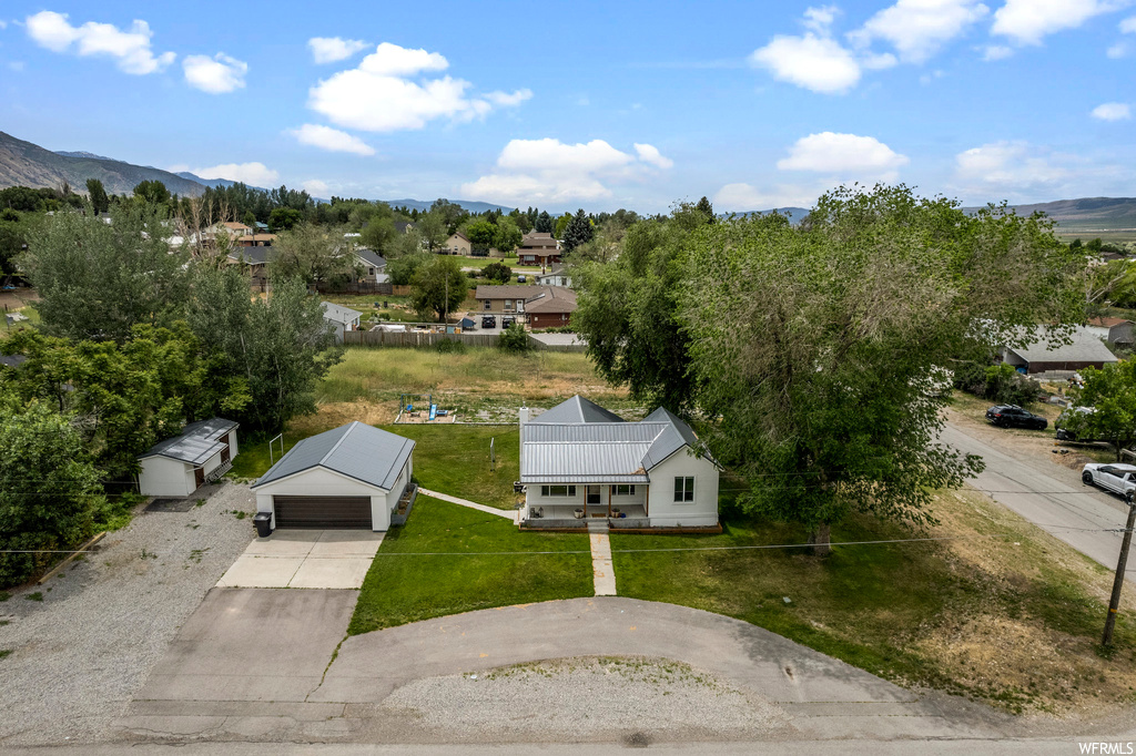 Birds eye view of property