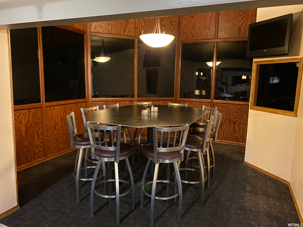 Dining area with TV