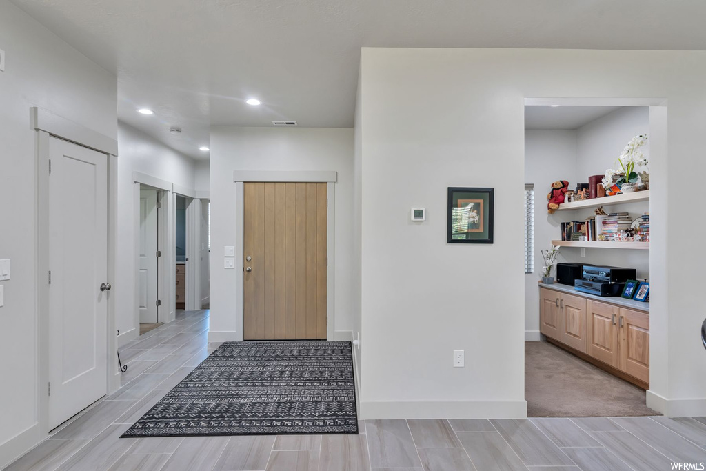 Interior space featuring hardwood flooring