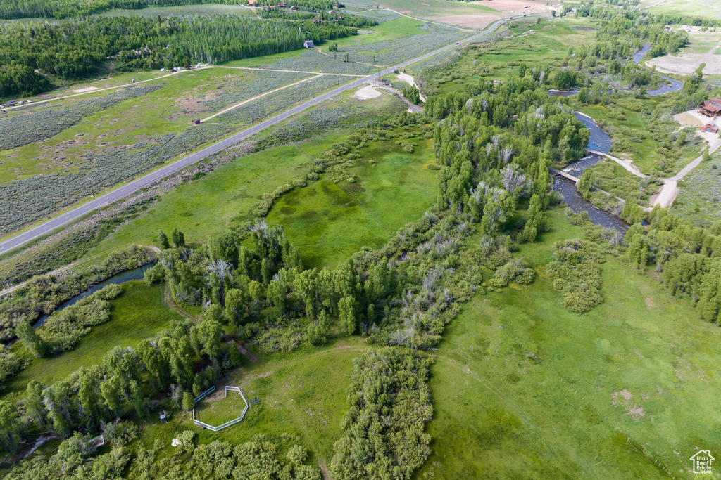 Aerial view featuring a rural view