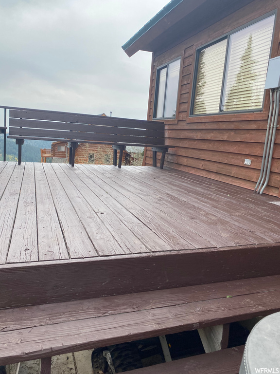 View of wooden deck