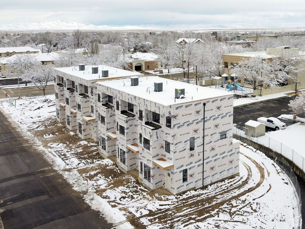 View of snowy aerial view