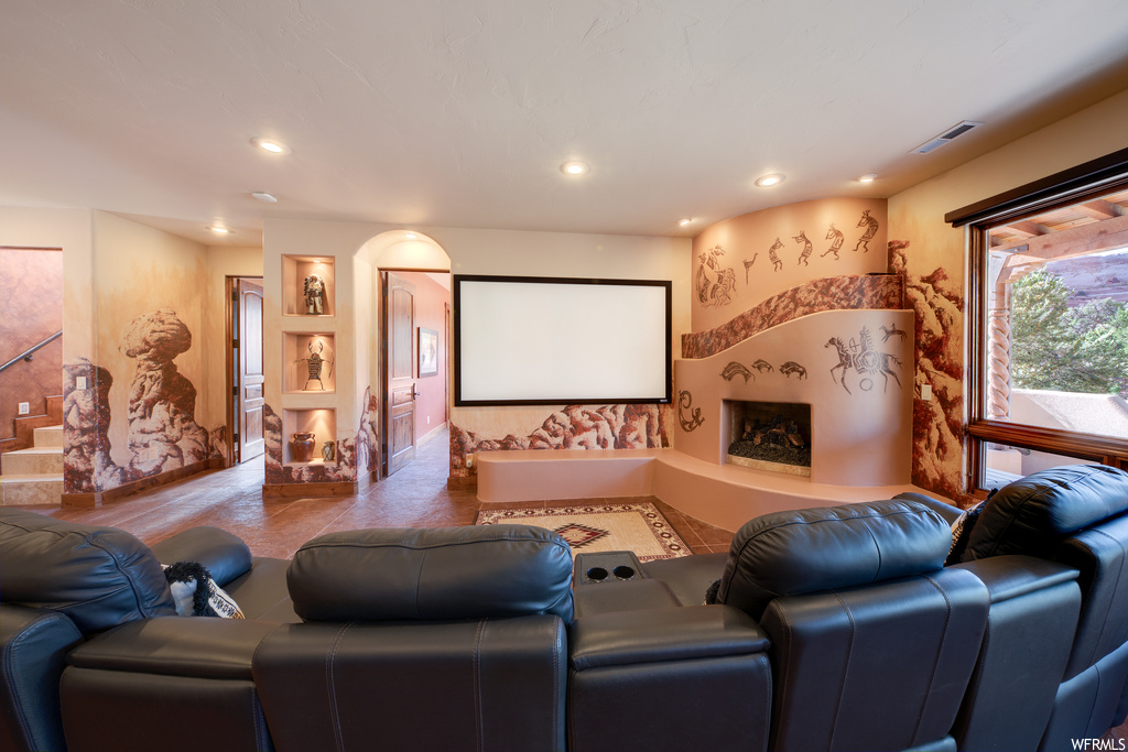 View of home theater room