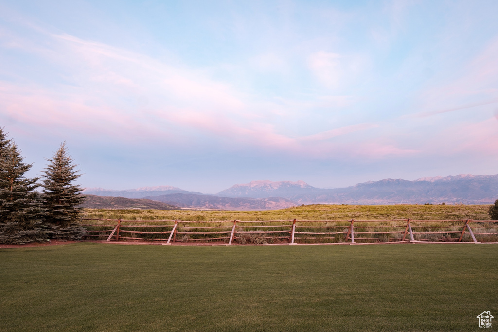 Property view of mountains featuring a rural view