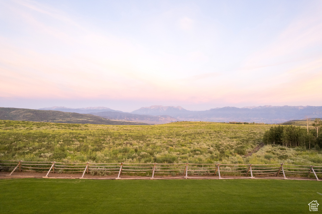 Property view of mountains featuring a rural view