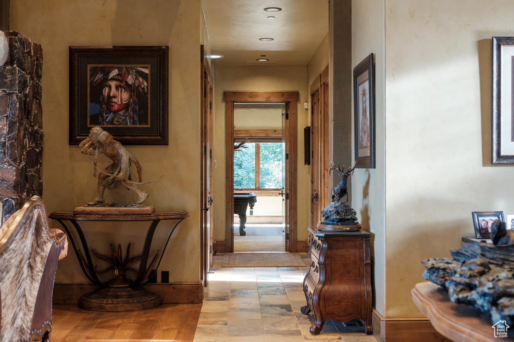 Hall with baseboards