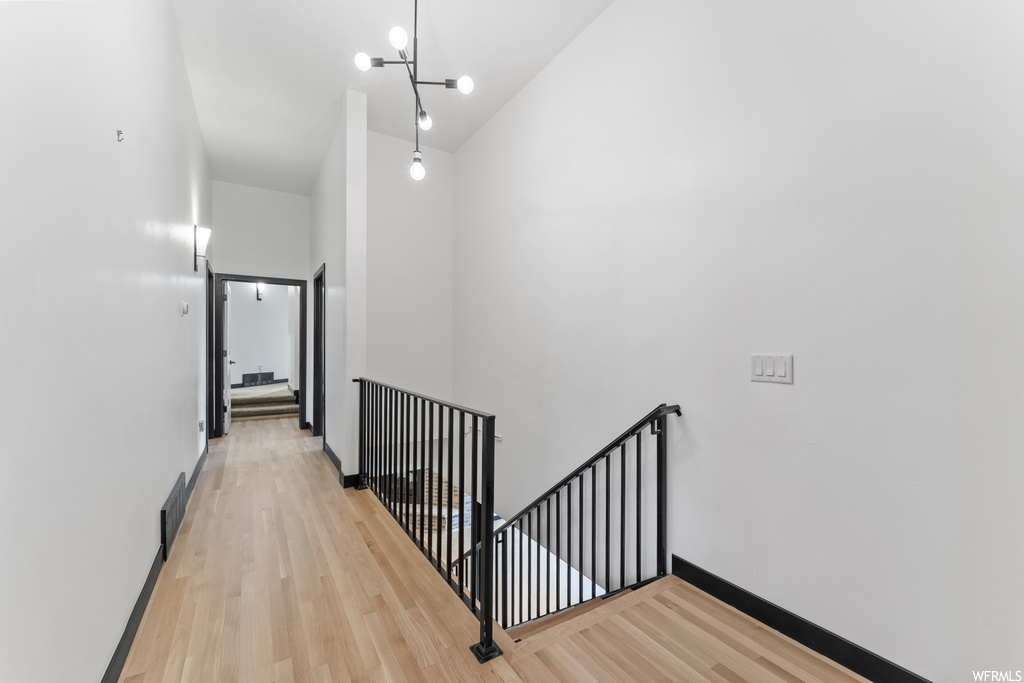 Interior space featuring hardwood flooring