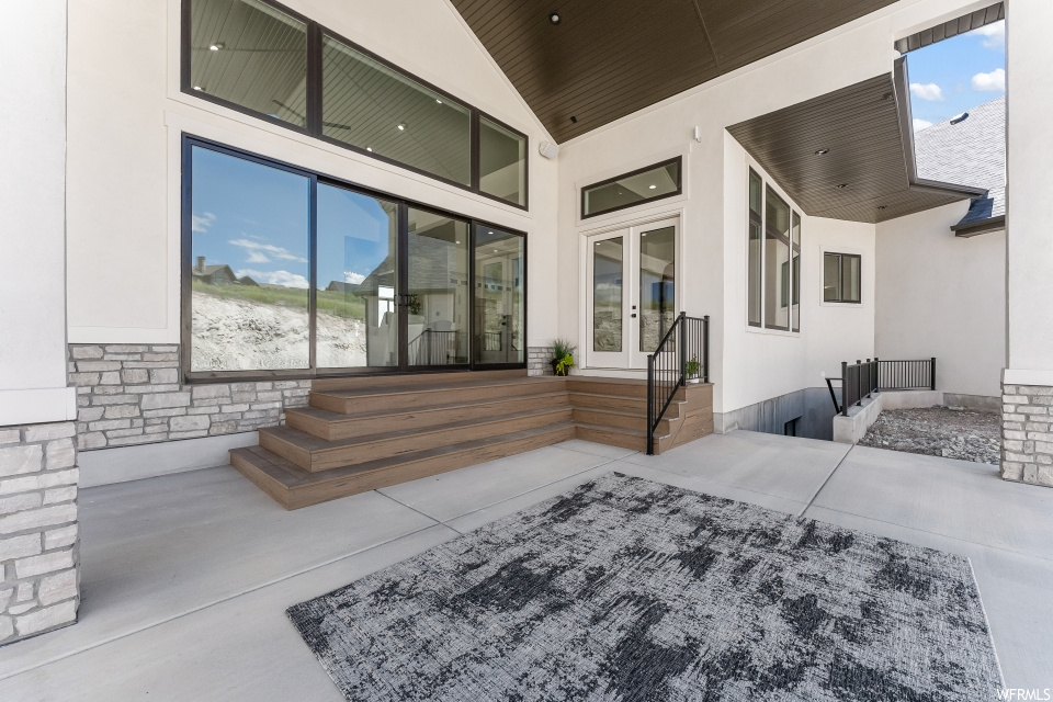 Exterior space with french doors