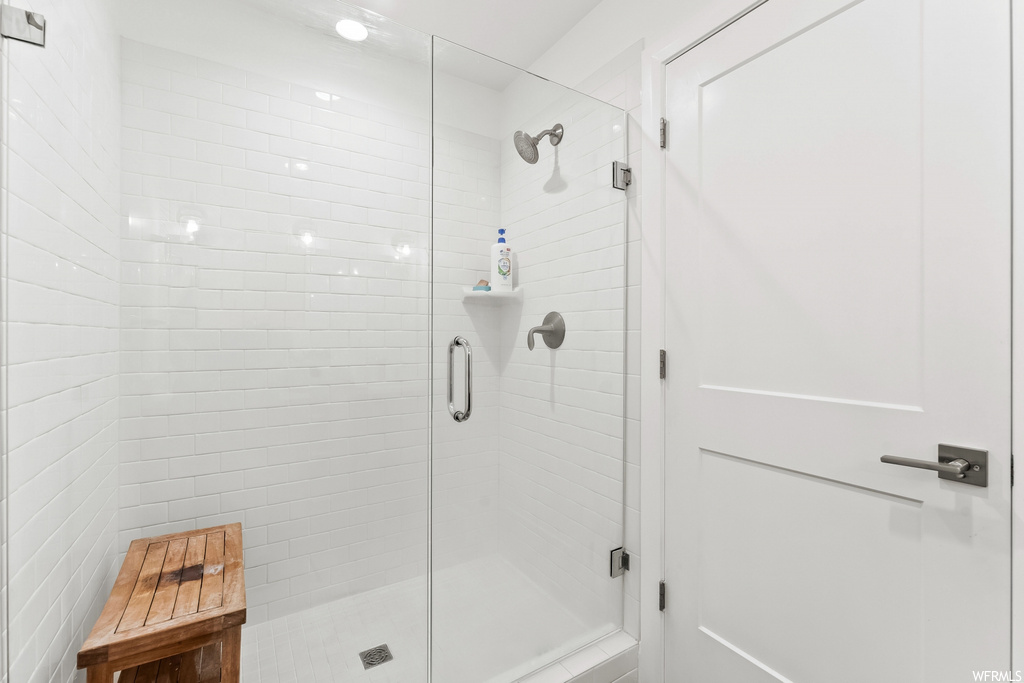 Bathroom with shower booth