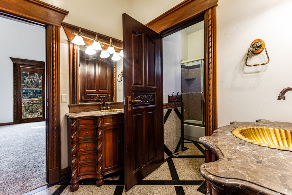 Bathroom featuring vanity