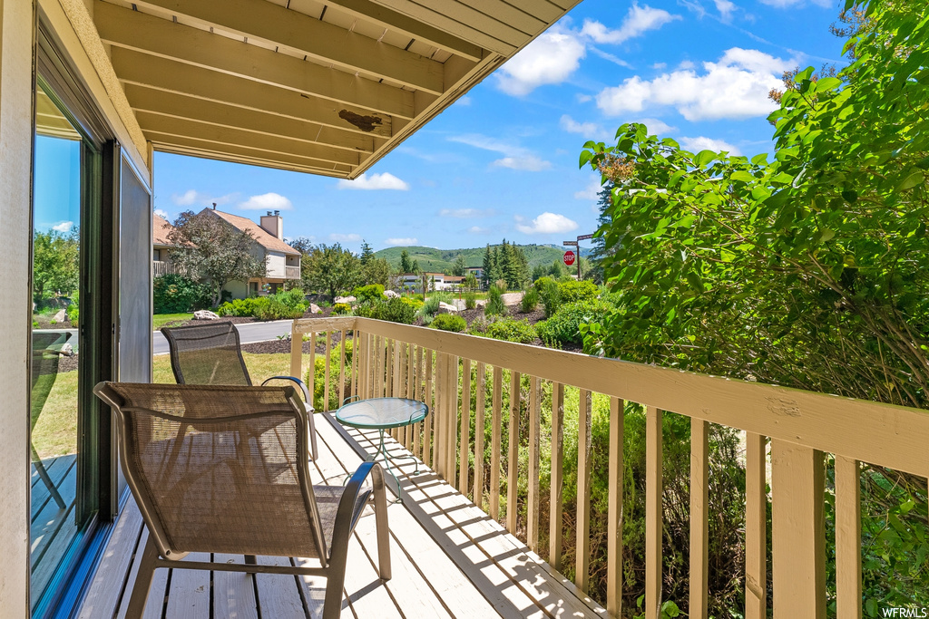 Balcony with a deck